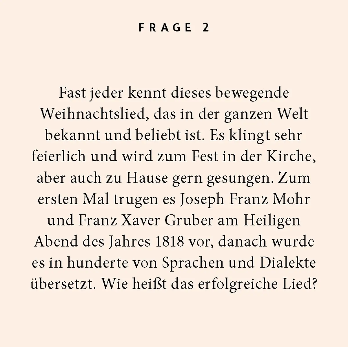 Karten »Weihnachten-Quiz Innen 3« Karten »Weihnachten-Quiz Innen 3«
