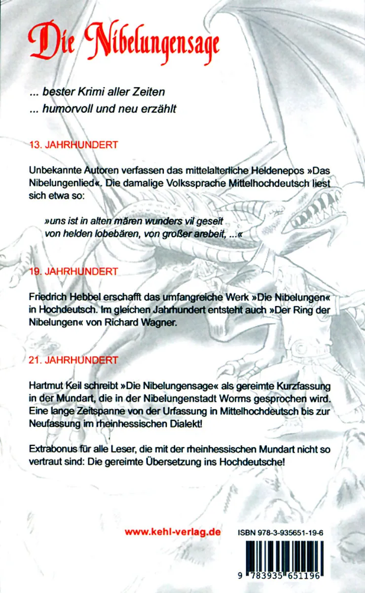 Buchcover von Die Nibelungensage (Rückseite) Buchcover von Die Nibelungensage (Rückseite)