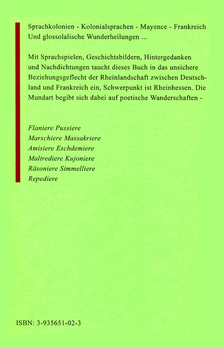 Buchcover von C’est la Vieh (Rückseite) Buchcover von C’est la Vieh (Rückseite)