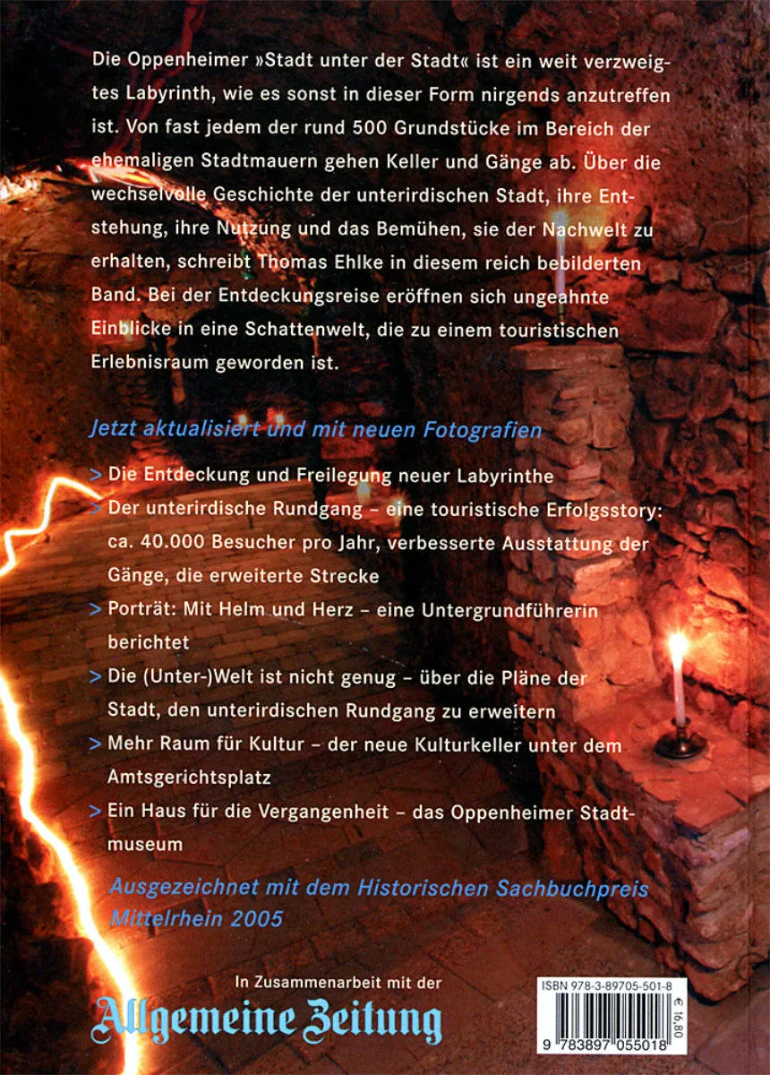 Buchcover von Unterirdische Stadt Oppenheim (Rückseite) Buchcover von Unterirdische Stadt Oppenheim (Rückseite)