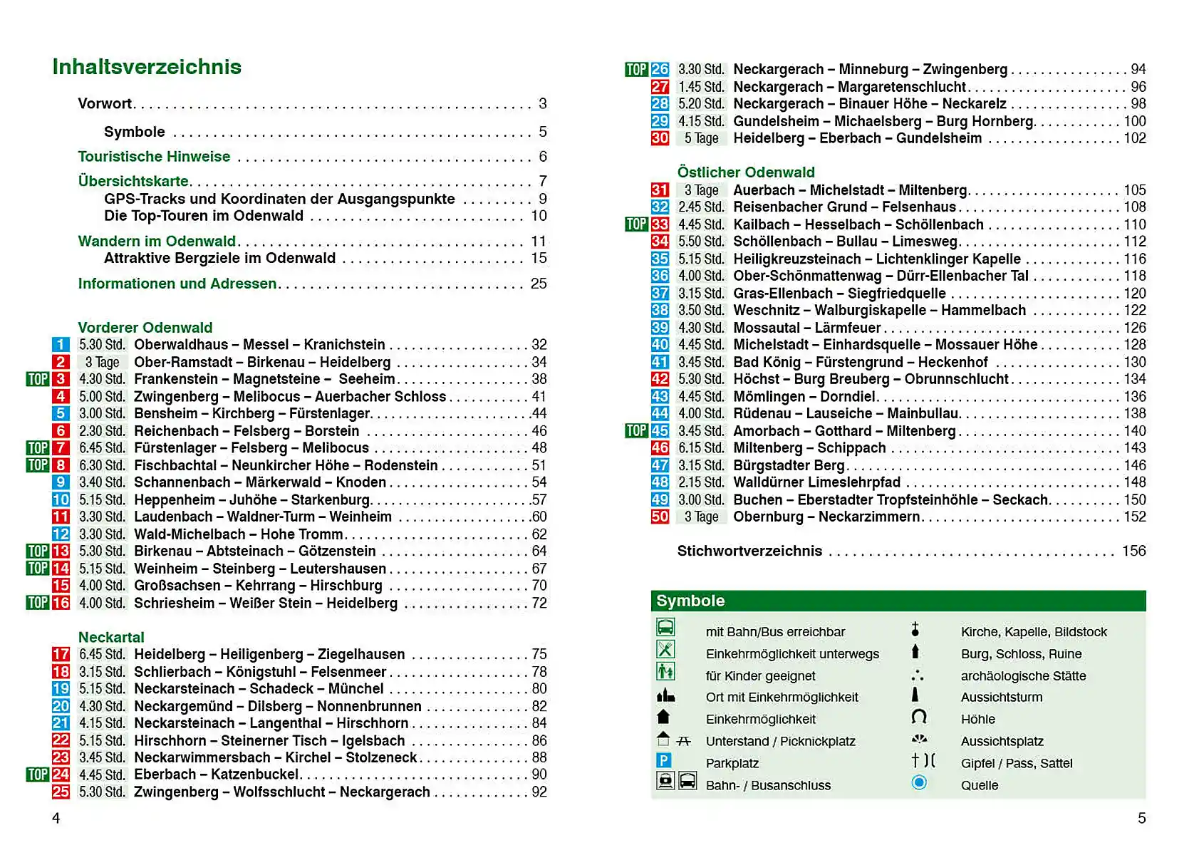 Inhaltsverzeichnis »Wanderfuehrer Odenwald«